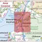Postcode City Sector Map - Lancaster - Colour - Coverage