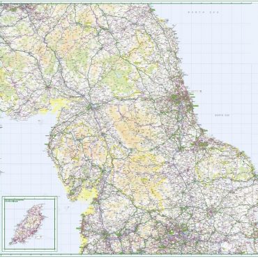 Road Map 4 - Northern England - Colour - Overview