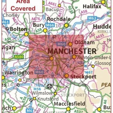 Postcode City Sector Map - Manchester - Coverage