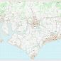 Postcode City Sector Map - Chichester - Colour - Overview