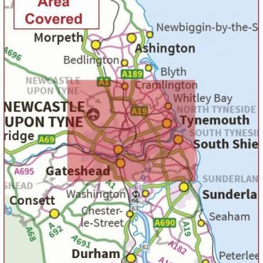 Postcode City Sector Map - Newcastle - Coverage