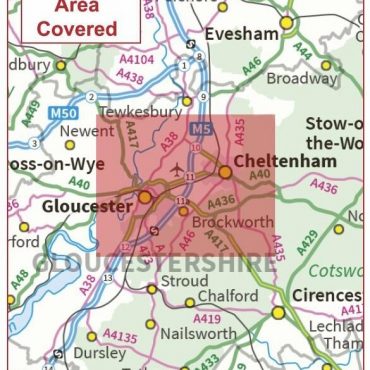 Postcode City Sector Map - Gloucester & Cheltenham - Coverage