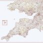 Postcode District Map 7 - South West England & South Wales - Colour - Overview