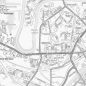 City Street Map - Central Manchester - Greyscale - Detail