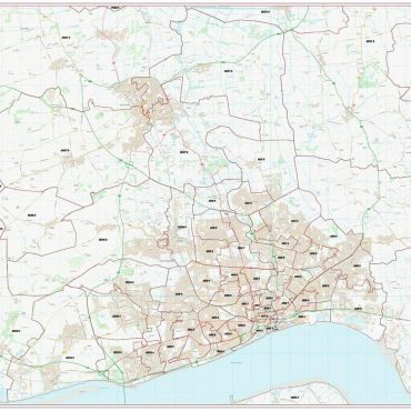 Postcode City Sector Map - Kingston-Upon-Hull - Colour - Overview