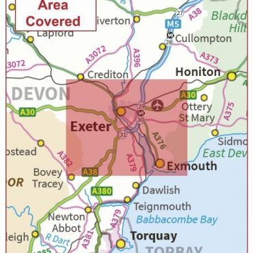 Postcode City Sector Map - Exeter - Coverage