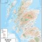Compact Scotland Map - Relief Map - Overview