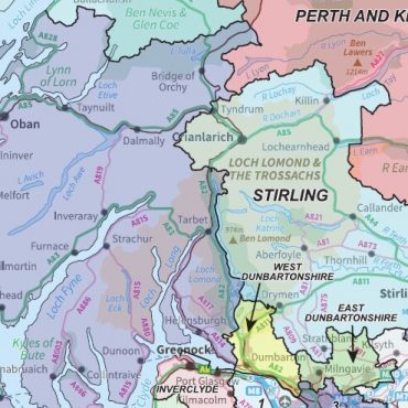 Compact Scotland Map - Admin Boundary Map - Detail