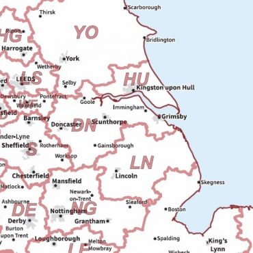 Compact UK Postcode Map - Detail