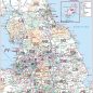 Postcode Area Map 3 - Northern England - Colour - Overview