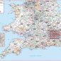 Postcode Area Map 4 - Southern England and Wales - Colour - Overview