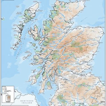 Relief Map 2 - Scotland - Colour - Overview