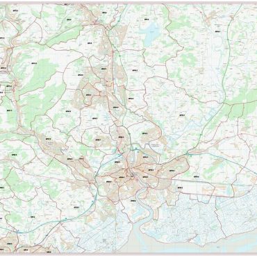 Postcode City Sector Map - Newport - Colour - Overview