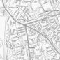 City Street Map - Central Nottingham - Greyscale - Detail