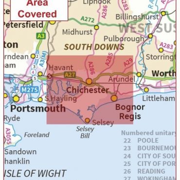 Postcode City Sector Map - Chichester - Coverage