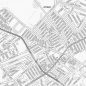 City Street Map - Central Liverpool - Greyscale - Detail