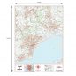 Postcode City Sector XL Map - Cardiff & Newport (Caerdydd & Casnewydd) - Colour - Dimensions