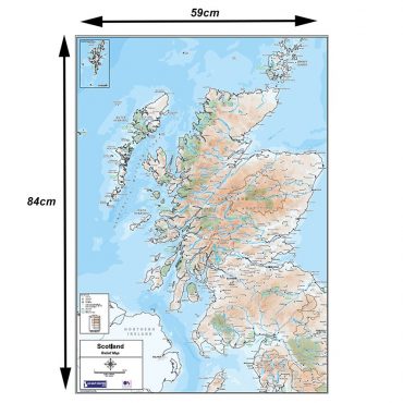 Compact Scotland Map - Dimensions