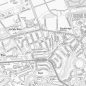 City Street Map - Central Edinburgh - Greyscale - Detail