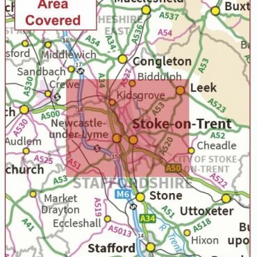 Postcode City Sector Map - Stoke - Coverage