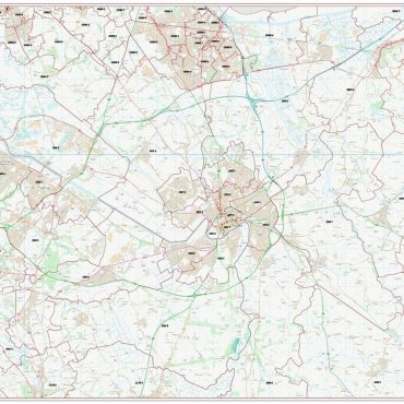 Postcode City Sector Map - Chester - Colour - Overview