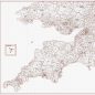 Postcode District Map 7 - South West England & South Wales - Greyscale - Overview