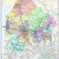 Lancashire County Boundary Map - Overview