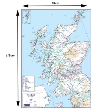 Travel Map 2 - Scotland - Colour - Dimensions