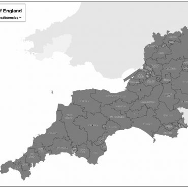 Regional UK Parliamentary Maps - South West England Overview