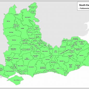 Regional UK Parliamentary Maps - South East of England Overview