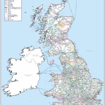 Travel Map 7 - Full UK - Colour - Overview